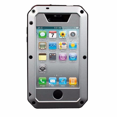 iPhone 4 4S Shockproof Aluminum Water Resistant Metal Cover Case